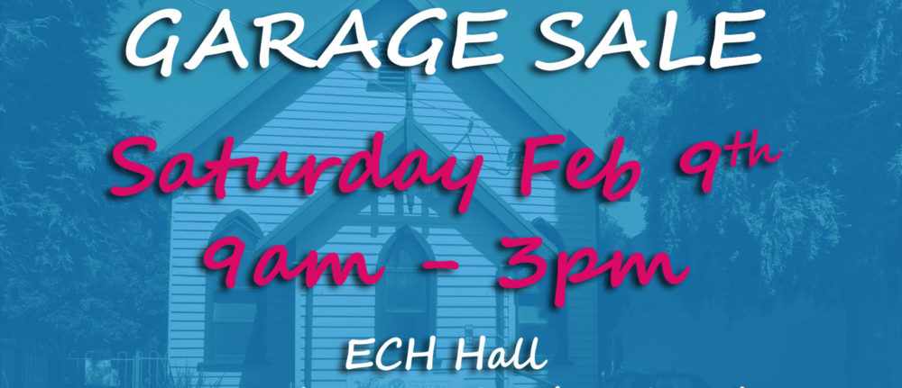 Garage Sale – Feb 9th