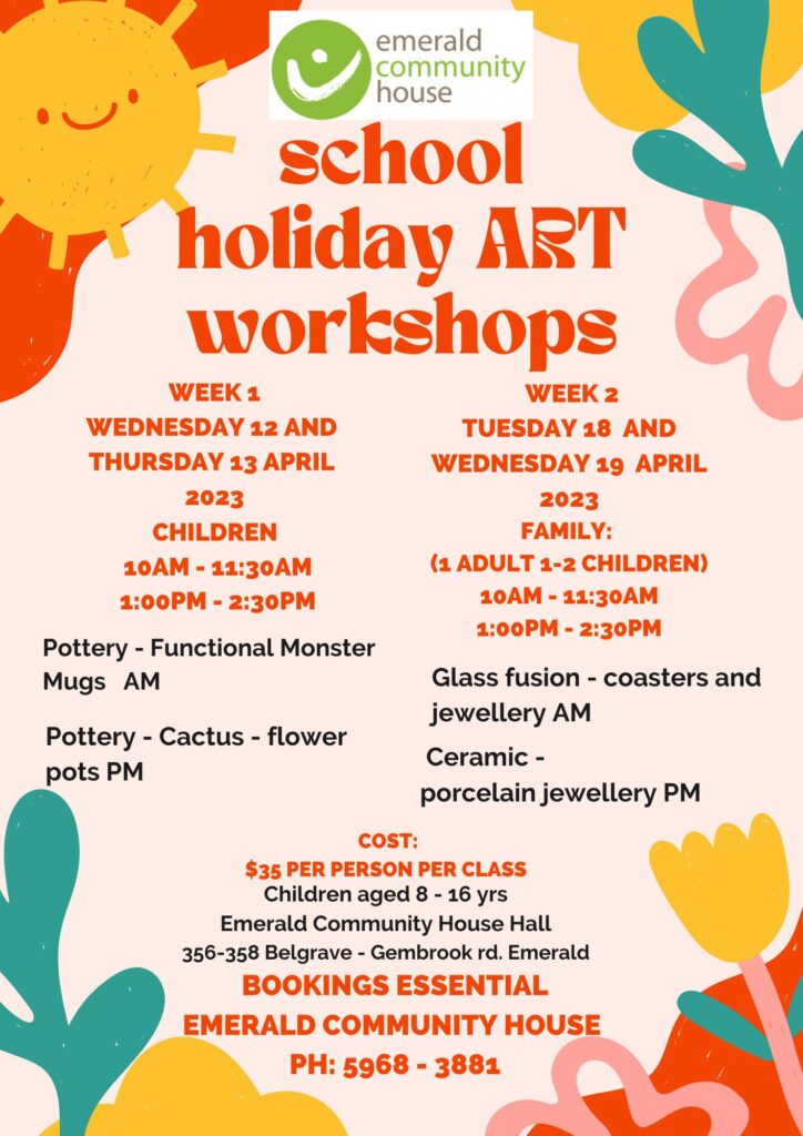 School Holiday ART workshops